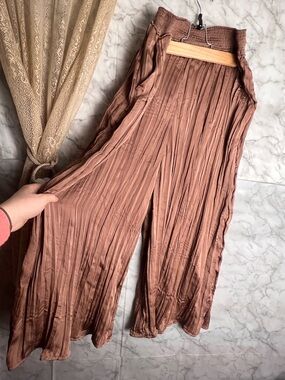 Anthropologie Saturday Sunday Boho Coco Brown Pants S Festival Pockets Flowy